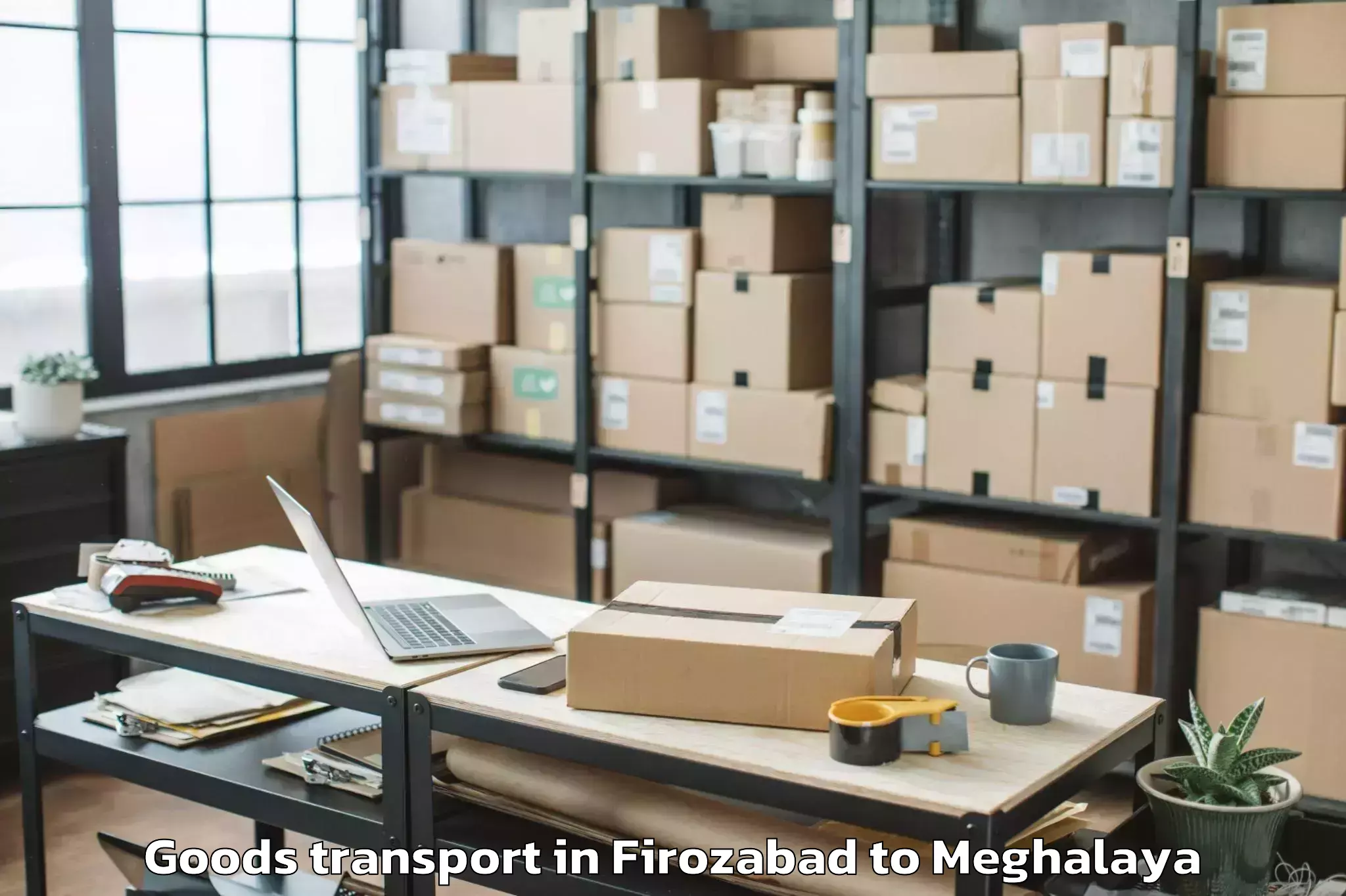 Hassle-Free Firozabad to Mawkynrew Goods Transport